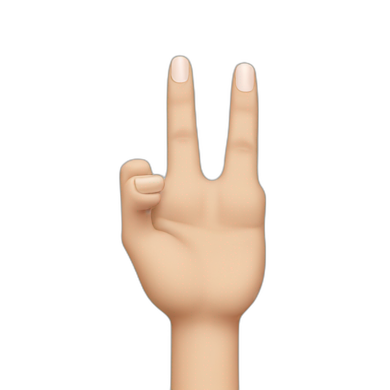 Middle finger and ring finger lifted emoji