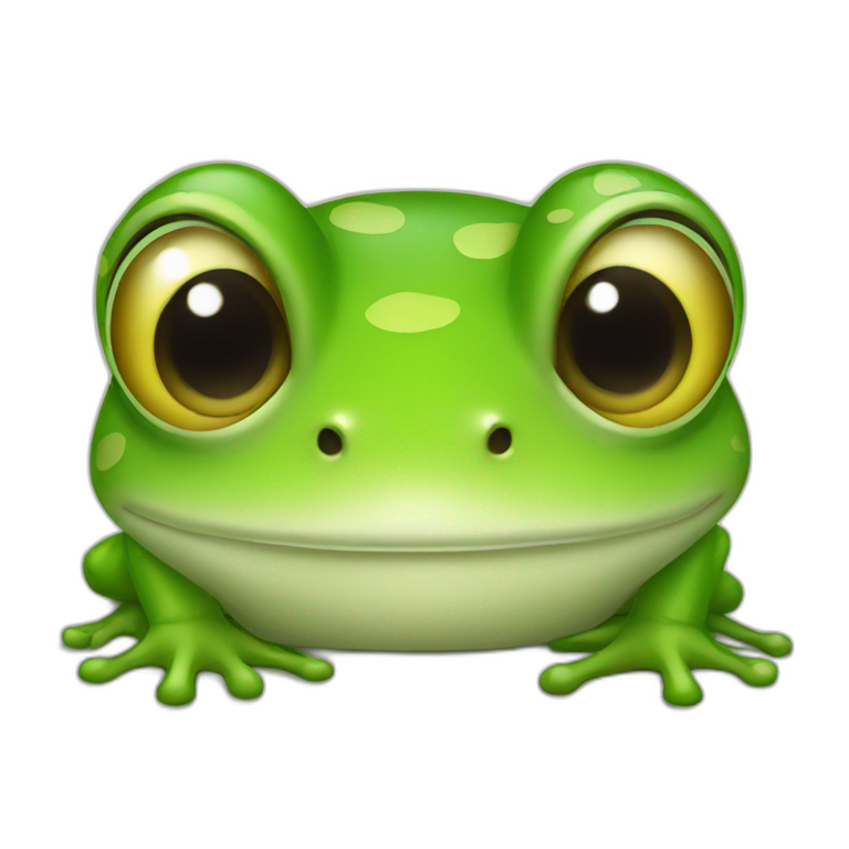 Cute frog emoji