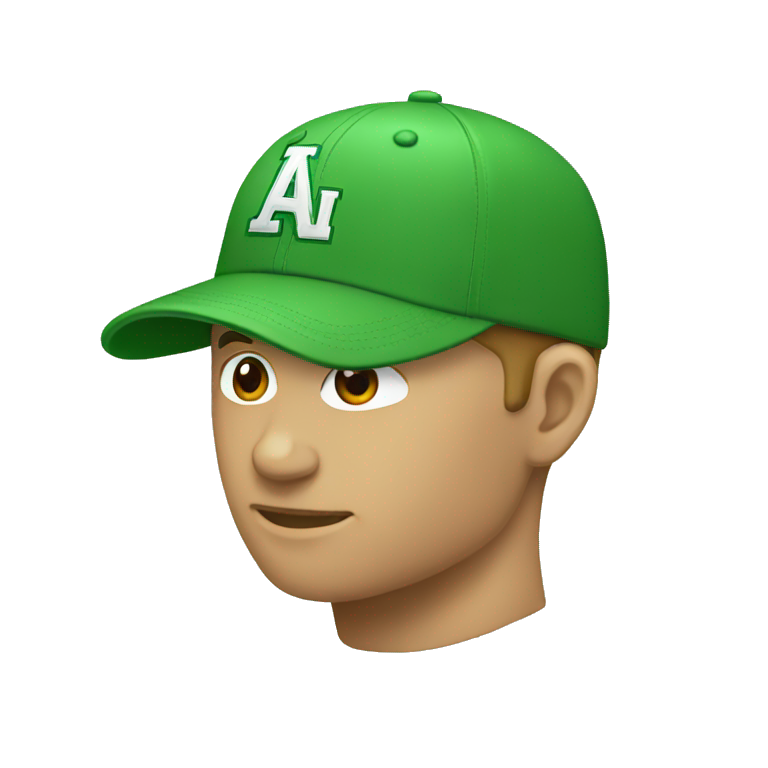 Green baseball cap emoji