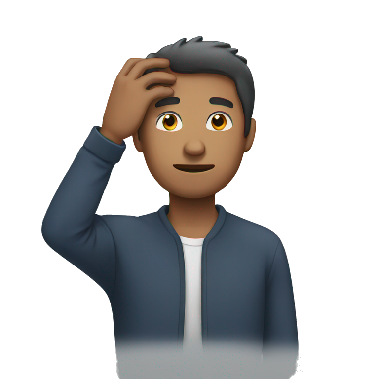 man with hand on face emoji