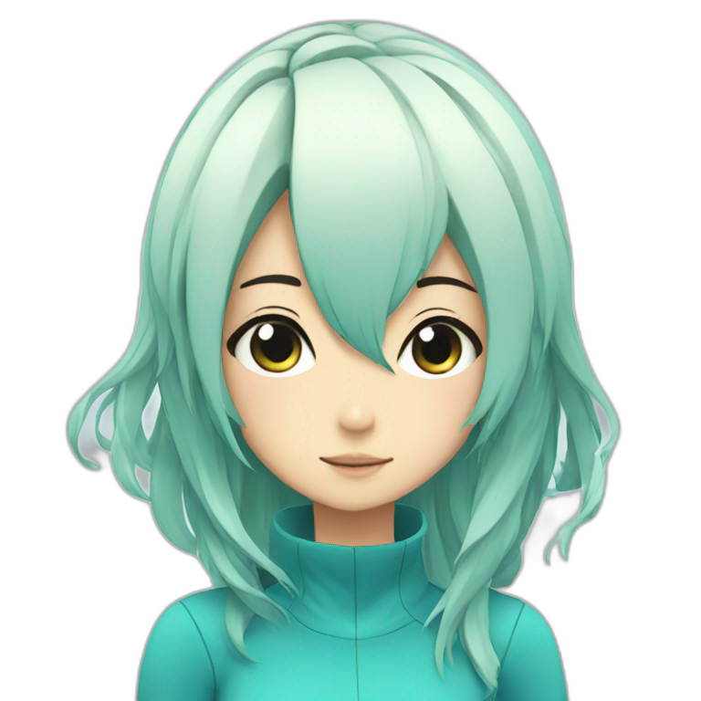 Aqua anime girl emoji