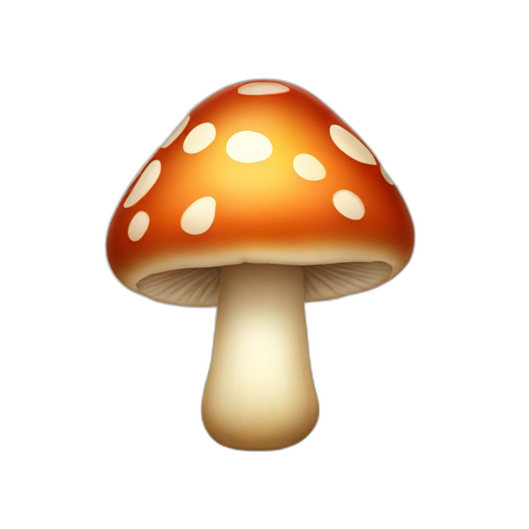 smiling little mushroom emoji