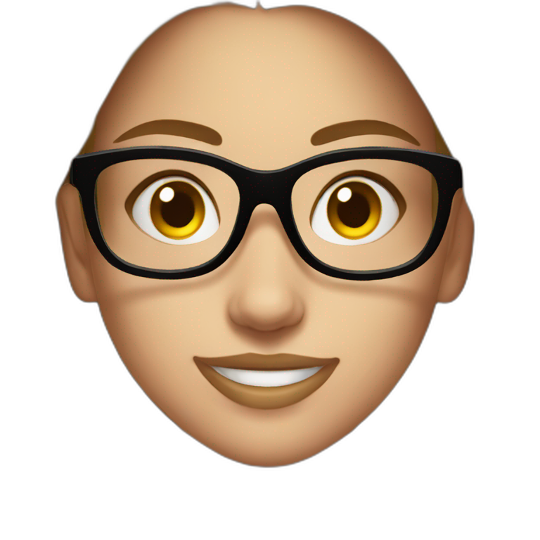 Beautiful girl do athletics with glasses  emoji