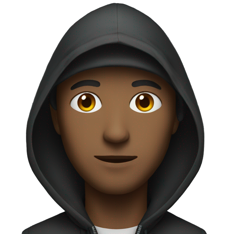 man with a hood emoji