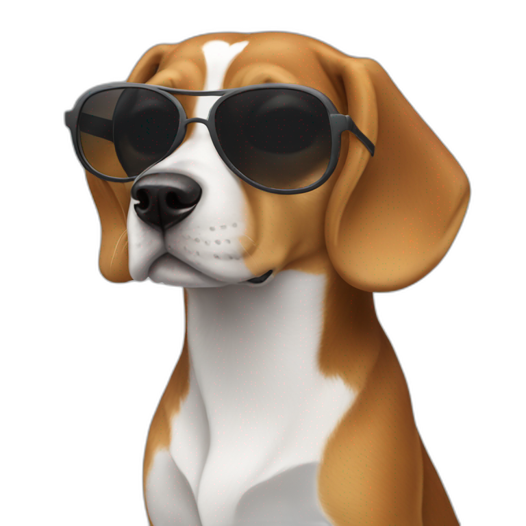 Beagle sunglasses emoji
