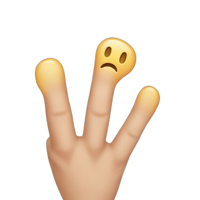 Middle finger with rings emoji