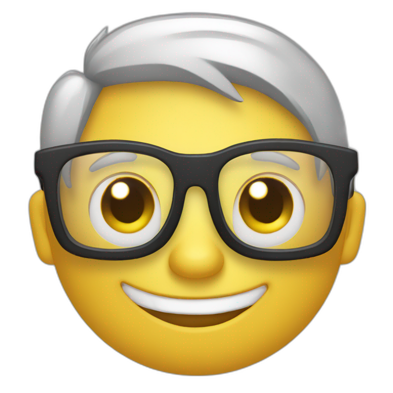 Chat avec des lunettes  emoji