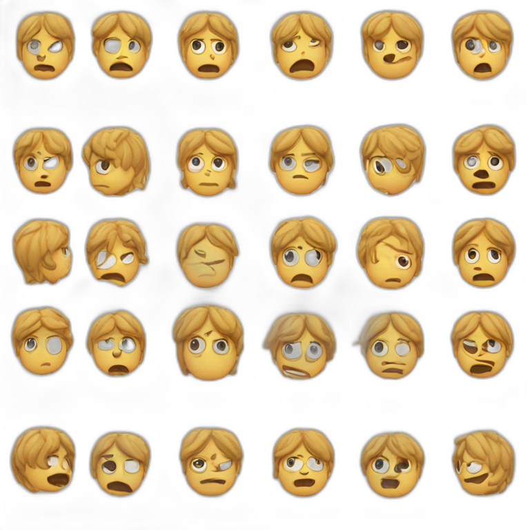 Cute pleading face man emoji