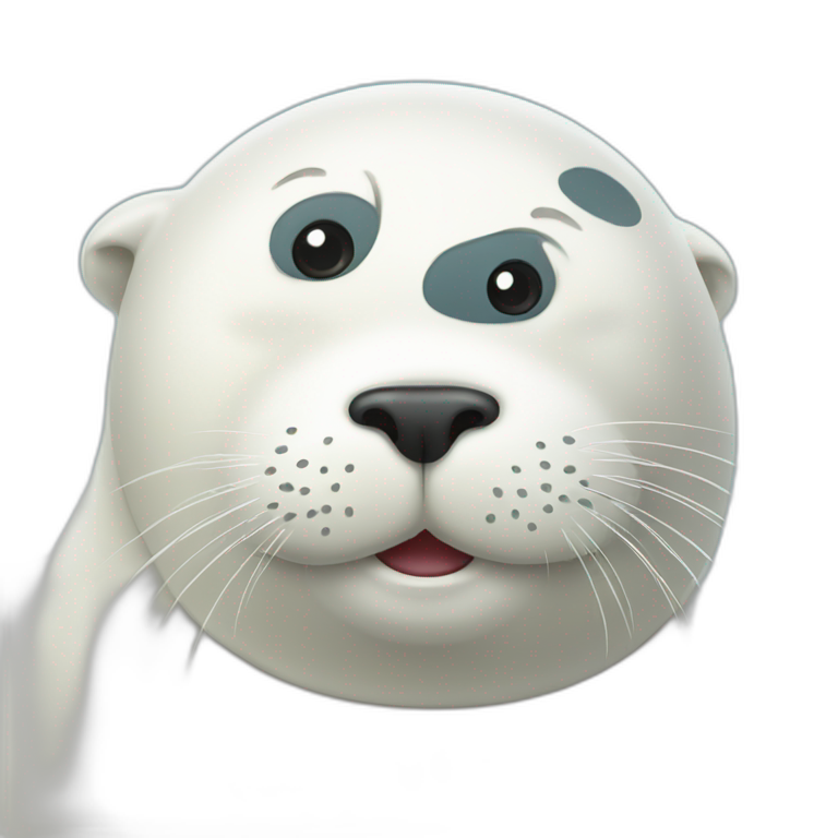 cute white seal emoji