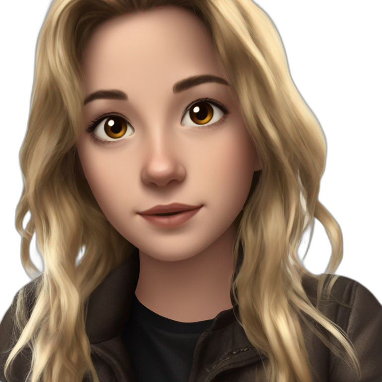 blonde girl with brown hair emoji