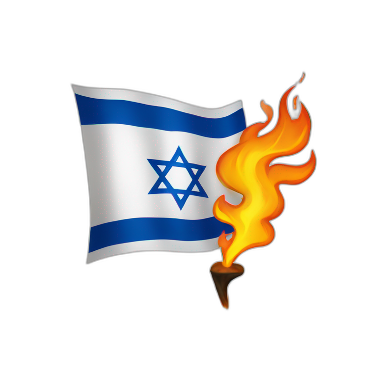 israeli flag on fire emoji