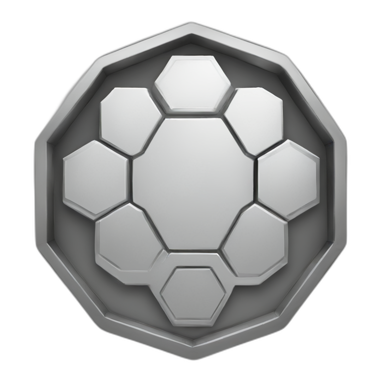 hexagon inside round coin emoji