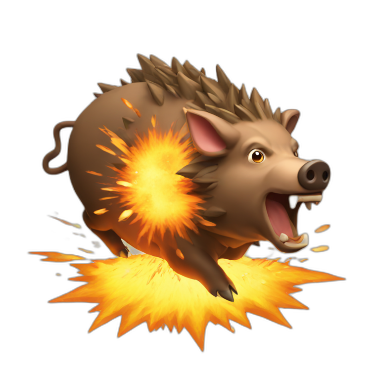Exploding Boar emoji