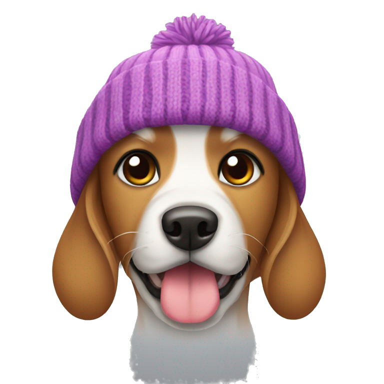 dog with a beanie emoji
