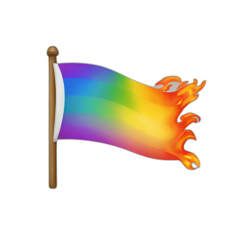 lgbt flag fire emoji
