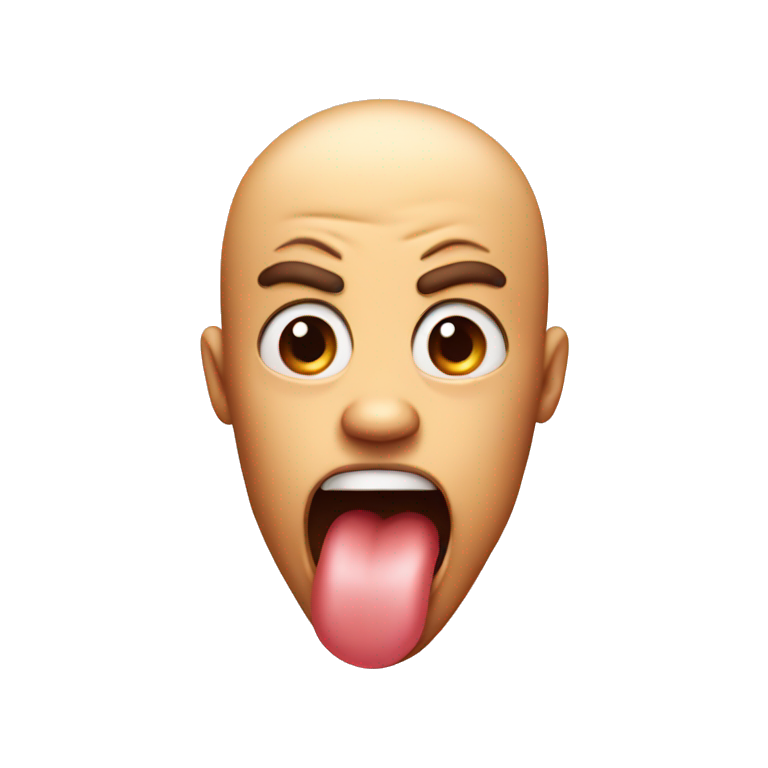 Tongue out annoyed emoji