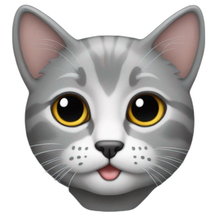 gato gris enojado emoji