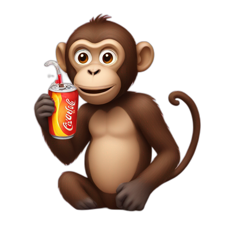 monkey drinking soda  emoji