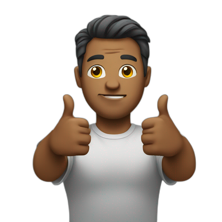 man showing thumbs down emoji