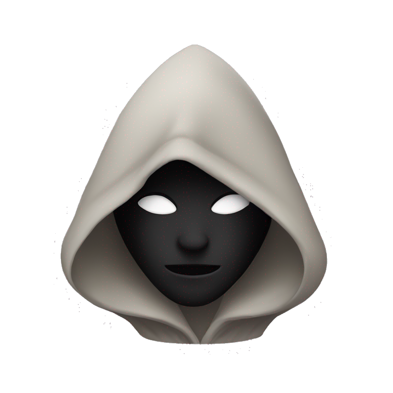 mysterious hooded figure emoji