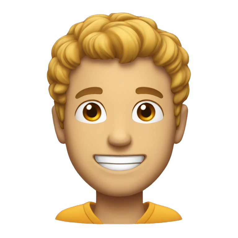 Man smiling and shying  emoji