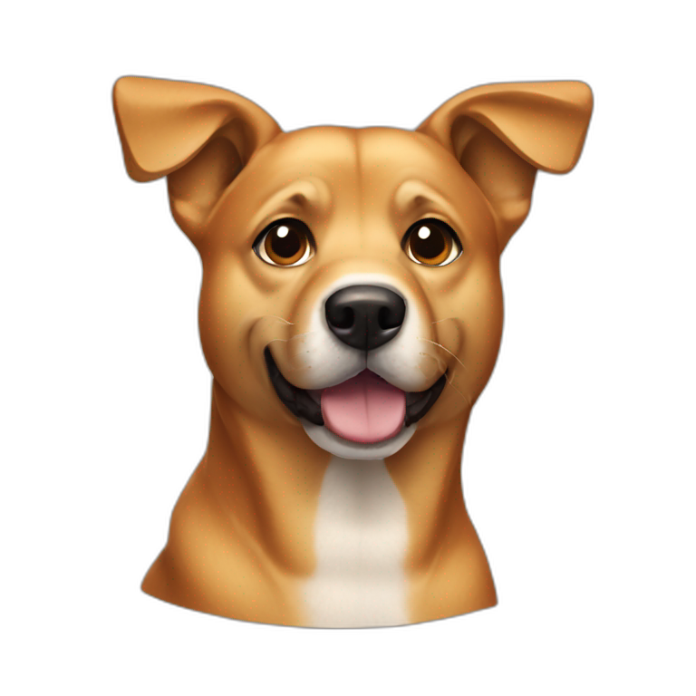 caramel dog black snout emoji