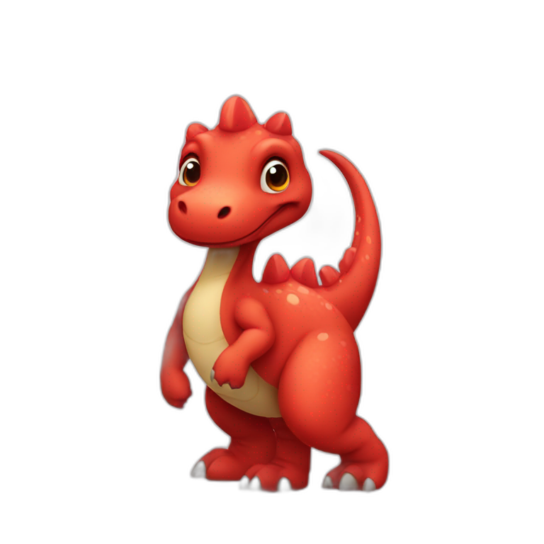 Cute red dinosaur emoji