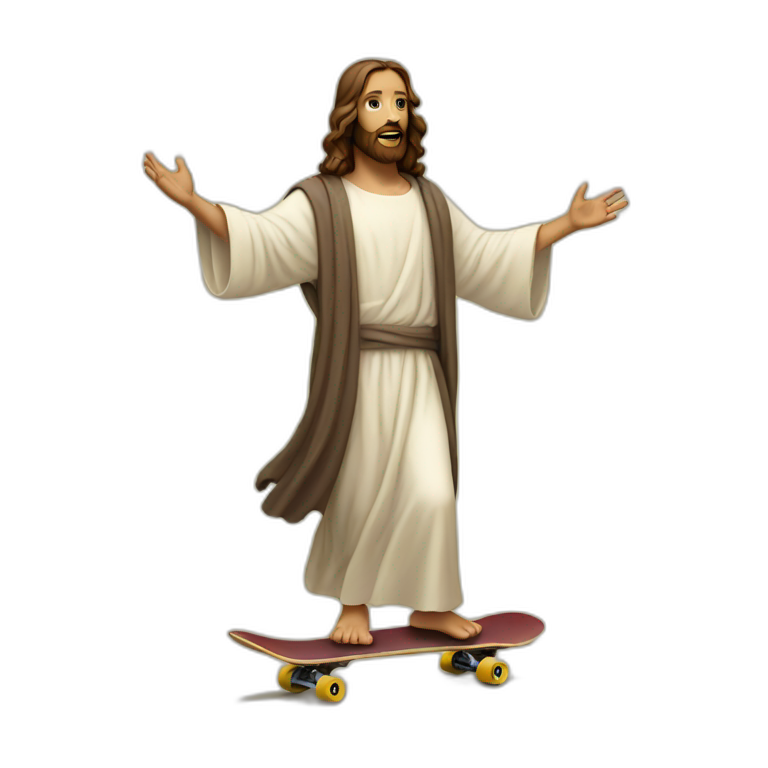 jesus on skateboard emoji