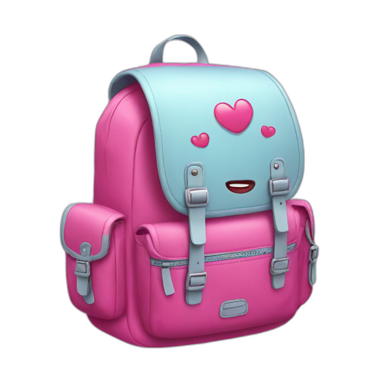 Girly backpack funny emoji