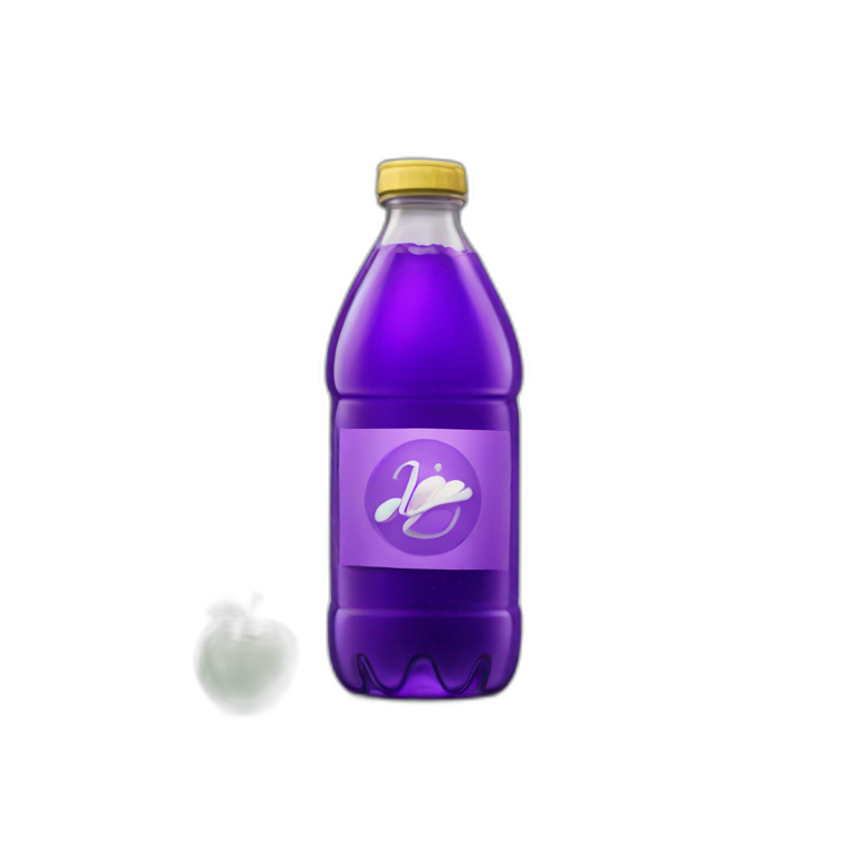 a bottle of purple sprite emoji