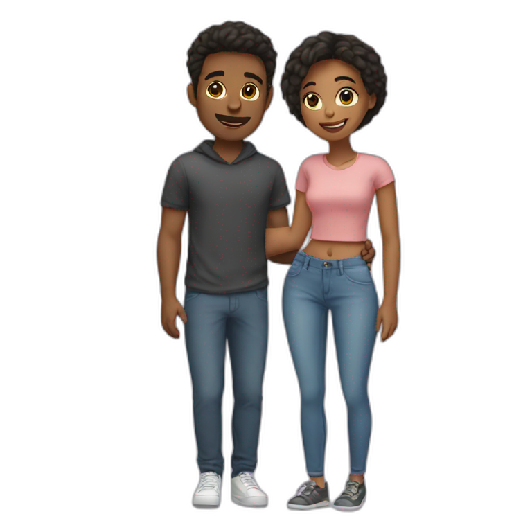 Girl with her boyfriend emoji