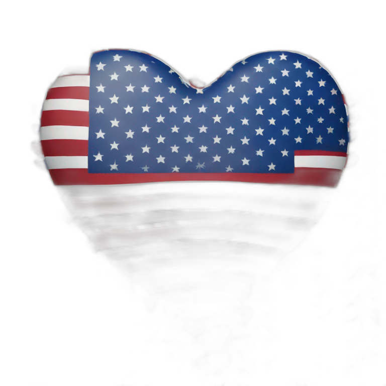 Heart-shaped usa flag emoji