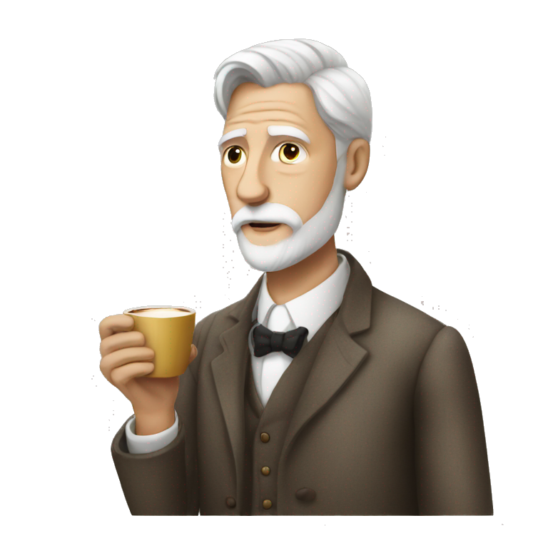 Freud drinking coffee emoji