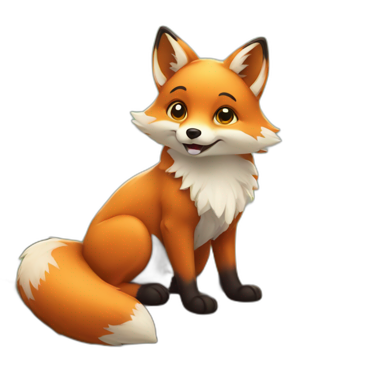 cutest lovable fox in nature emoji