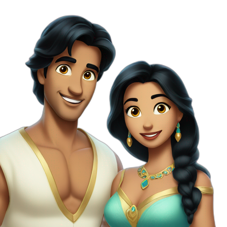 Aladdin and jasmine emoji