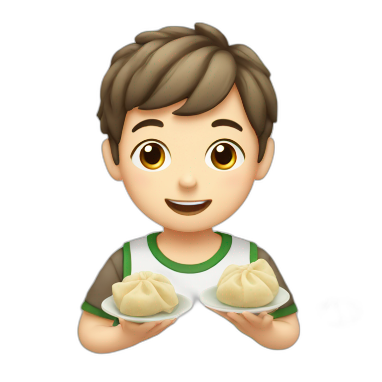 boy with dumplings emoji