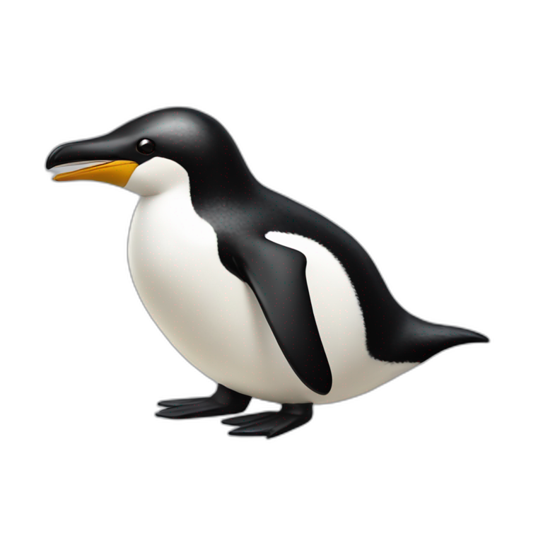 pinguino con cabeza de calabera emoji