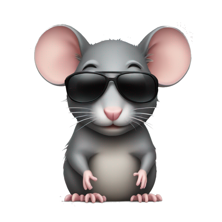 Rat with sunglasses emoji AI Emoji Generator