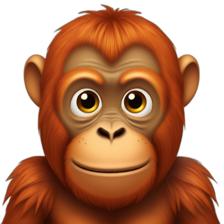 Ginger orangutan emoji
