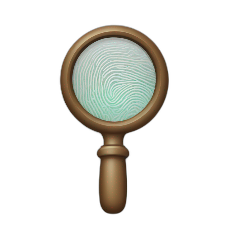 fingerprint magnifying glass emoji
