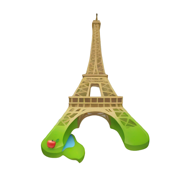 map of Paris, Apple emoji style emoji