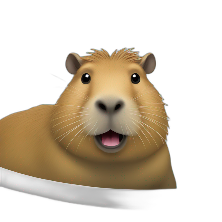Capybara in bath emoji