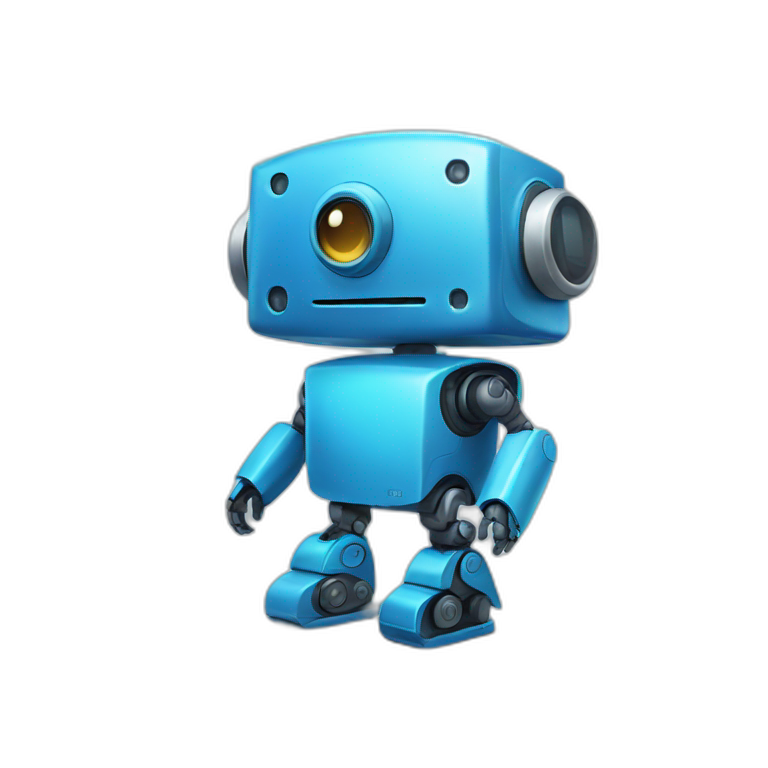Cute blue robot emoji
