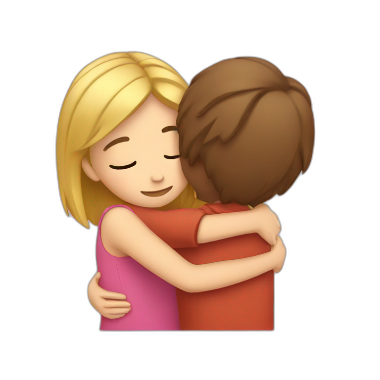girl hug emoji
