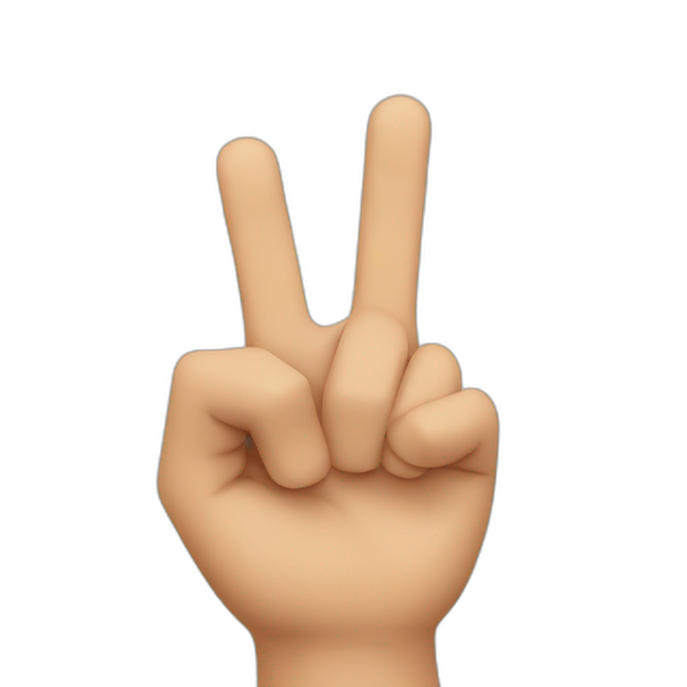 hand pointing 3 fingers emoji
