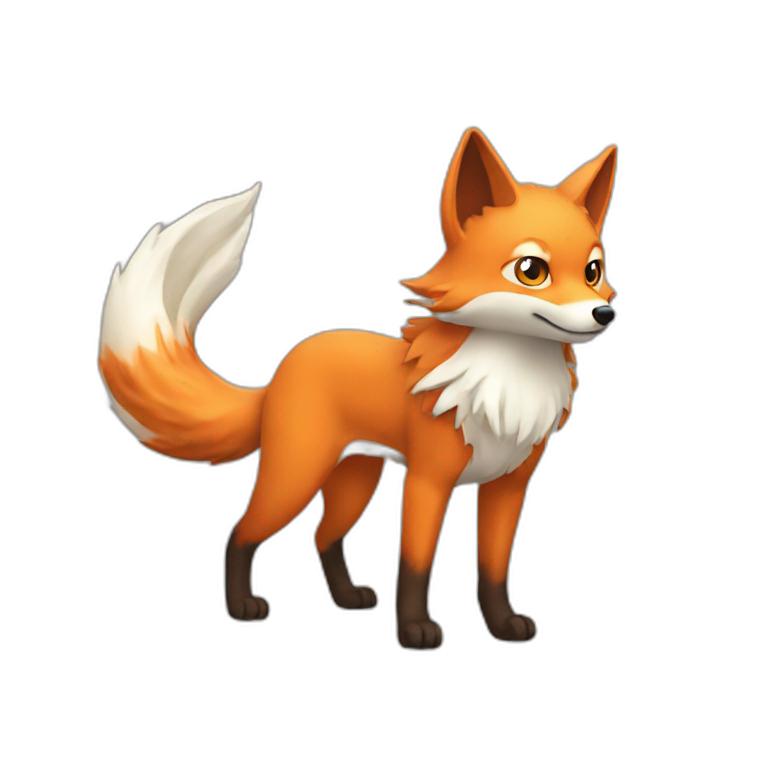 A nine tailed fox emoji