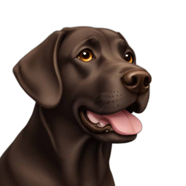 dark brown Labrador emoji