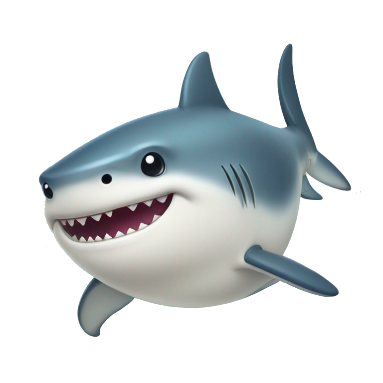 Cute little chubby Shark emoji