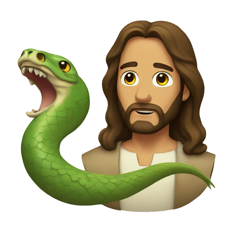 jesus and snake emoji