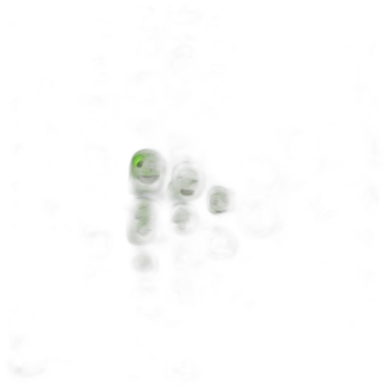 Dark screen with green characters emoji
